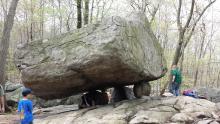 hike pyramid mountain tripod rock